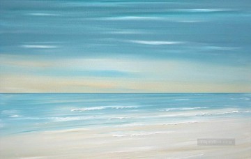 風景 Painting - ビーチ海洋波抽象的な海の風景